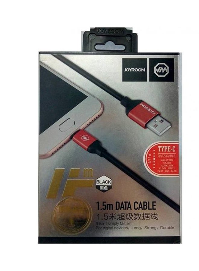 جوي روم - كابل باور لاين+ من USB-C إلى USB 3.0 أسود/أحمر - Image 1