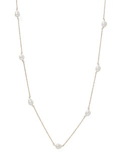 Cultivated Pearl Gold Plated Chain Necklace