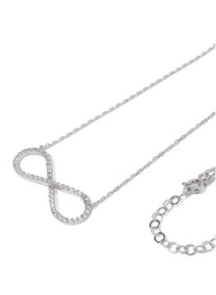 Alwan-Accessories Silver Pendant Necklace With Infinity  - Image 2