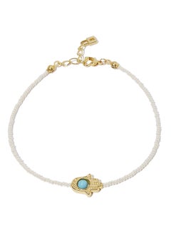 Alwan-Accessories Hamsa With Turquoise Anklet  - Image 1