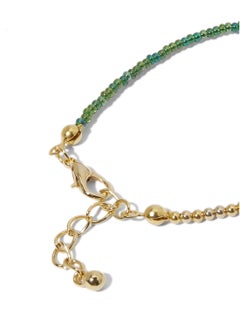 Alwan-Accessories Gold Plated Emerald Bead Bracelet  - Image 3