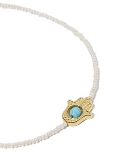 Alwan-Accessories Hamsa With Turquoise Anklet  - Image 2