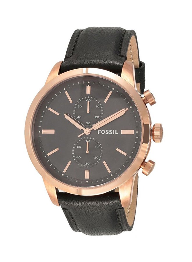 FOSSIL Men's Leather Analog Quartz Watch FS5097  - Image 1