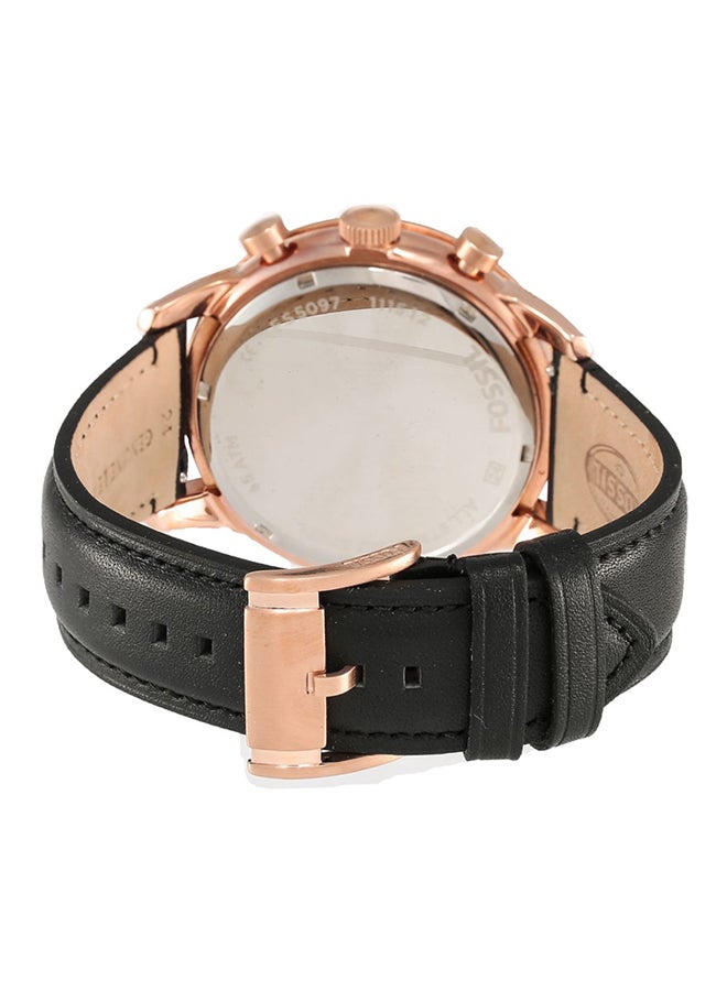 FOSSIL Men's Leather Analog Quartz Watch FS5097  - Image 2