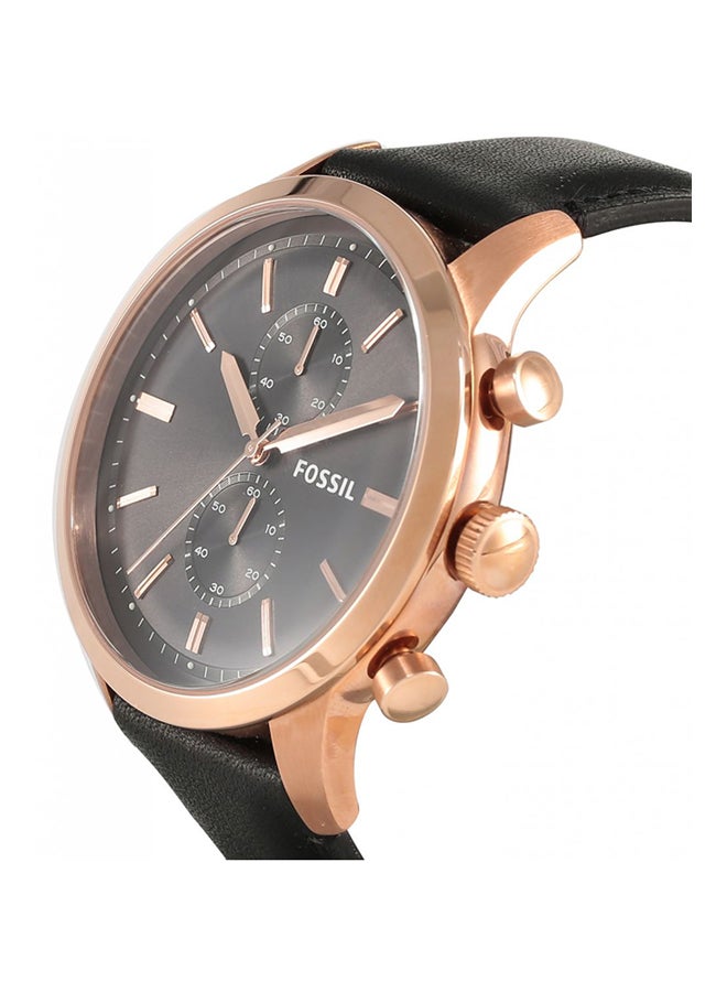 FOSSIL Men's Leather Analog Quartz Watch FS5097  - Image 3