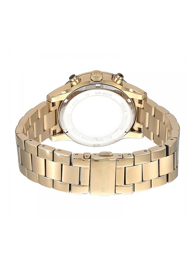 Michael Kors Women's Ritz Round Shape Stainless Steel Chronograph Wrist Watch 37 mm - Gold - MK6356 - Image 2