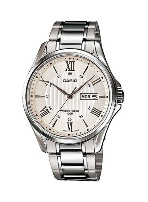 Men's Water Resistant Analog Watch MTP-1384D-7AVDF - 41 mm - Silver