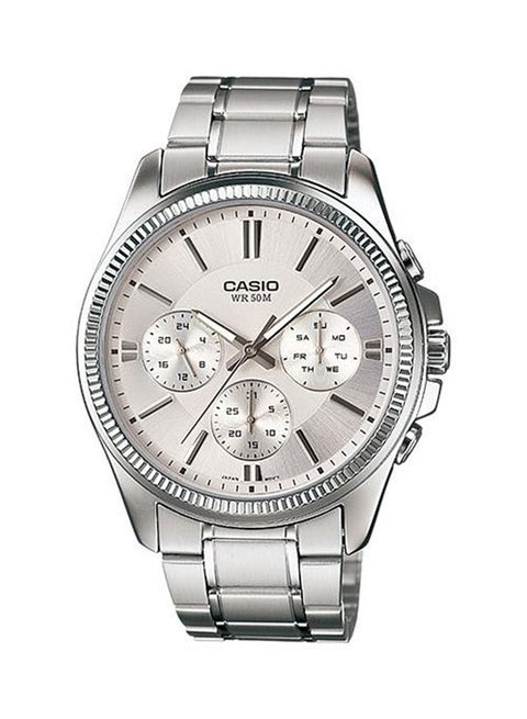 Men's Water Resistant Analog Watch MTP-1375D-7AVDF - 35 mm - Silver
