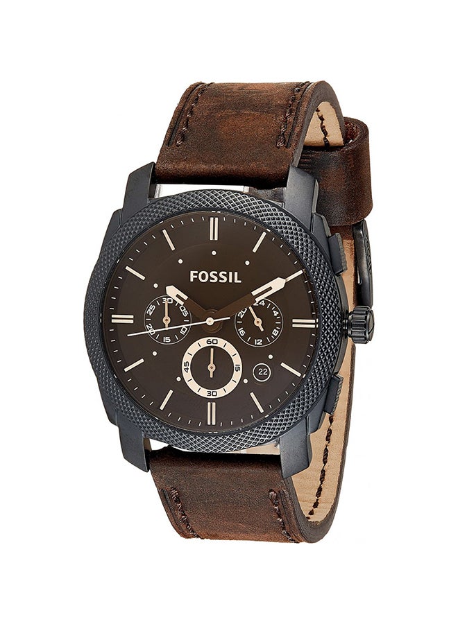 FOSSIL - men Water Resistant Leather Analog Watch FS5251SET - 45 mm - Brown - Image 1