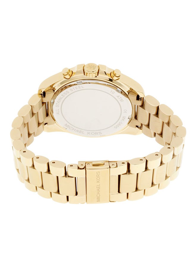Michael Kors Women's Round Shape Stainless Steel Chronograph Wrist Watch 36 mm - Gold - MK5605 - Image 2