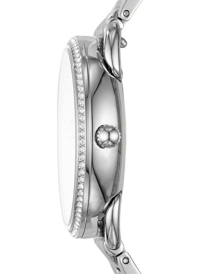 FOSSIL Women's Tailor Stone Studded Analog Watch ES4262 - 35 mm - Silver  - Image 2