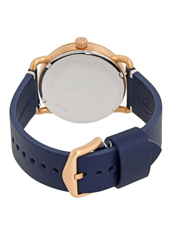 فوسيل ساعة يد بعقارب وسوار جلدي مقاومة للماء طراز FS5274 للرجال - Image 2