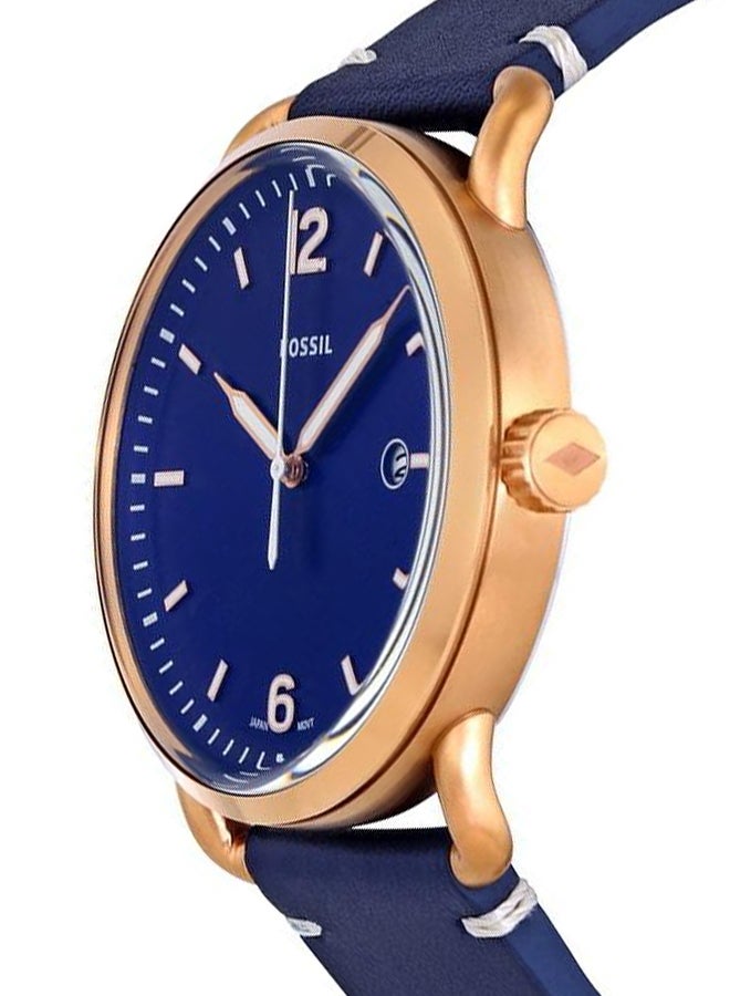 فوسيل ساعة يد بعقارب وسوار جلدي مقاومة للماء طراز FS5274 للرجال - Image 3