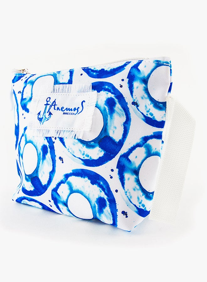 بيج ديزاين حقيبة تايد لمستحضرات التجميل أبيض/أزرق - Image 2