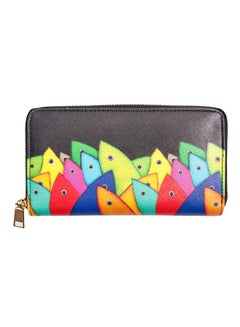 Biggdesign Fertility Fishes Printed Purse Black/Yellow/Blue 