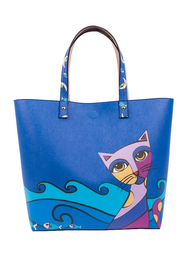 Biggdesign Owl And City Printed Shoulder Bag Blue/Pink/Yellow  - Image 1