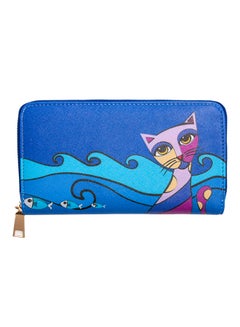 Biggdesign Owl And City Printed Purse Blue/Purple/Pink  - Image 1