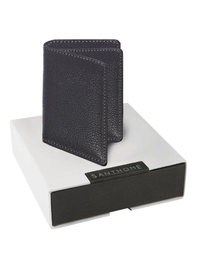 SANTHOME Leather Card Case Black - Image 3
