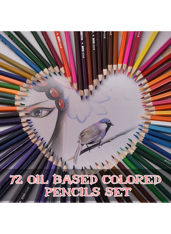 طقم أقلام تلوين رصاص من 72 قطعة متعدد الألوان - Image 2