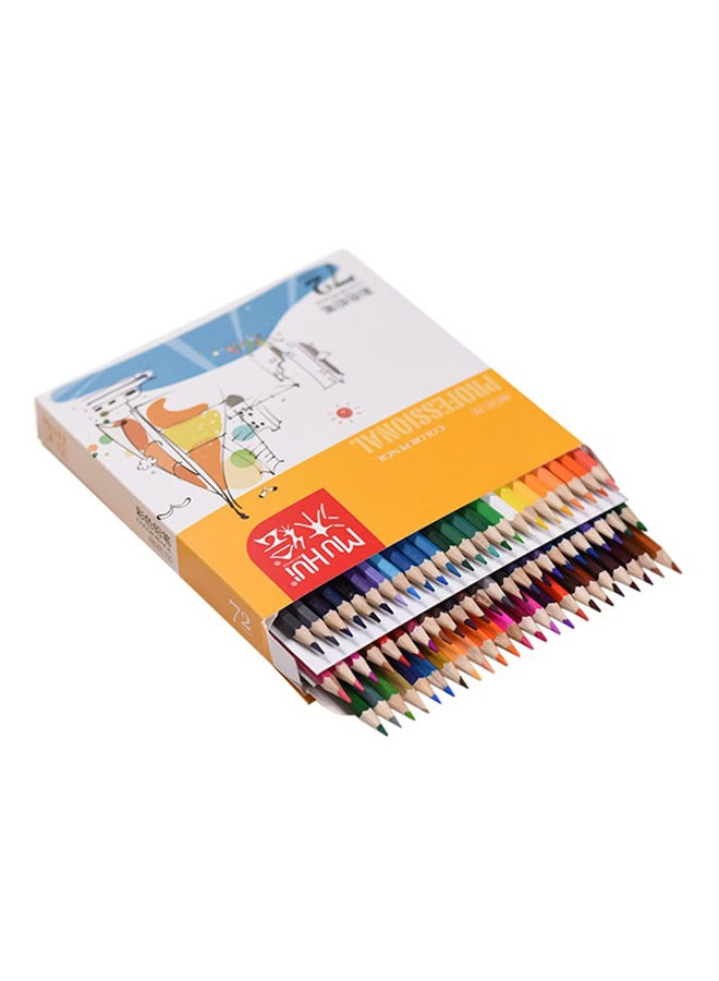 طقم أقلام تلوين رصاص من 72 قطعة متعدد الألوان - Image 1