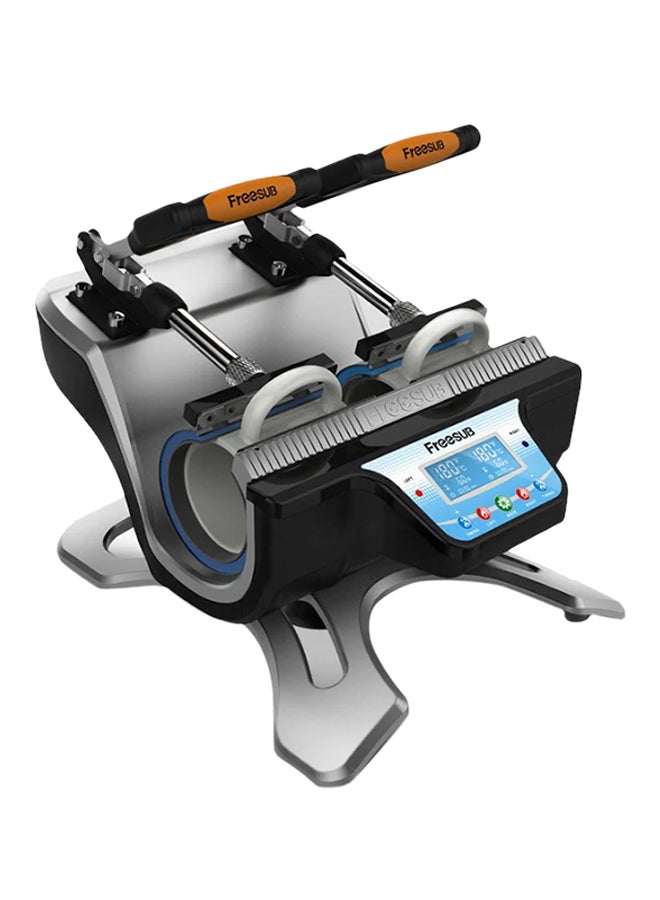 Freesub - Double-Station Mug Heat Press Sublimation Machine Silver/Black - Image 1