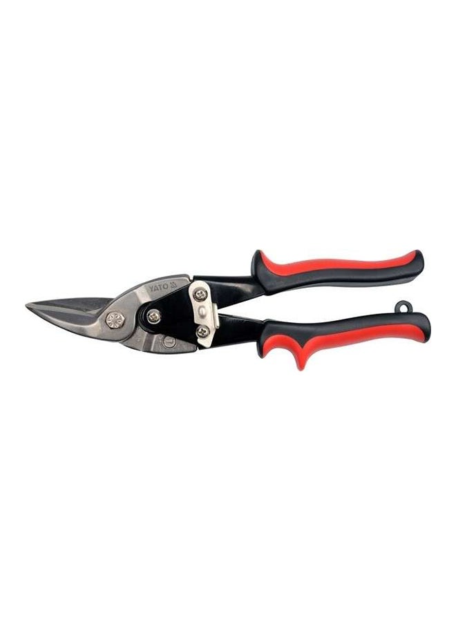 Left Cut Figure Tin Snip Silver/Black/Red