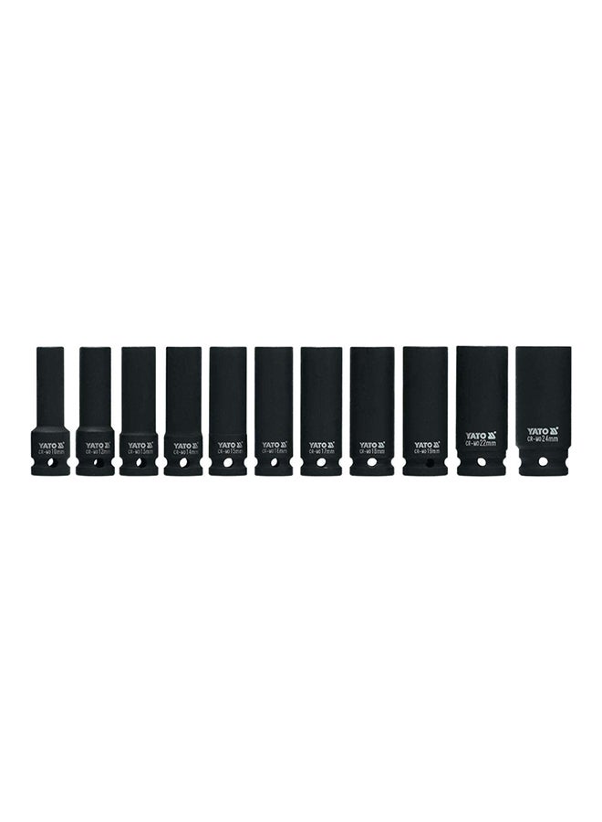 Yato - 11-Piece Deep Impact Socket Set Black 1/2inch - Image 1