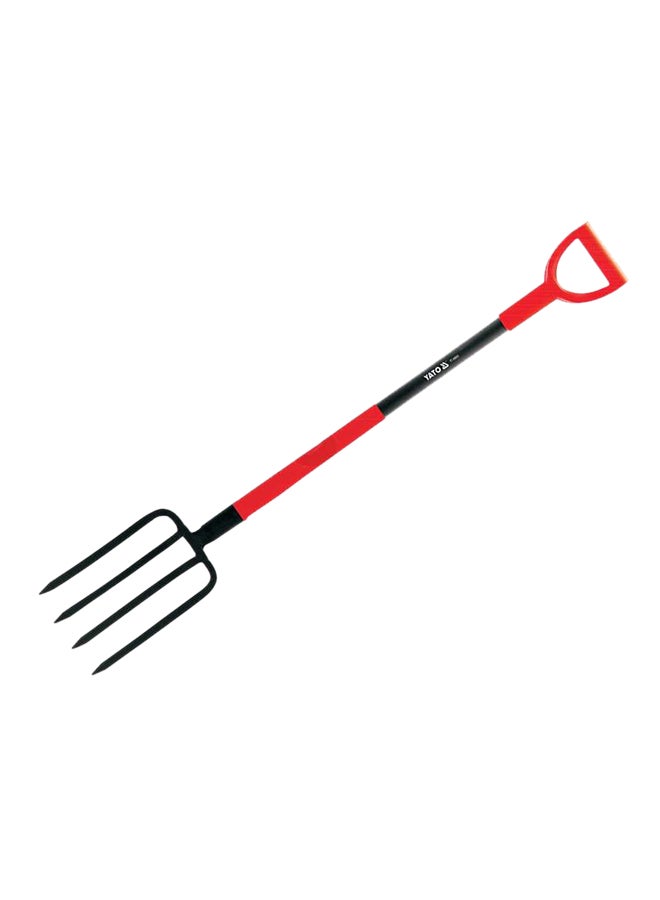 Yato Digging Fork Shovel With D-Handle Black/Red 