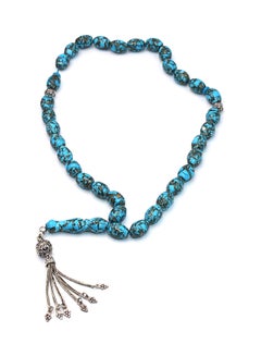 Silver 925 Prayer Beads With Turquoise Stone With Copper