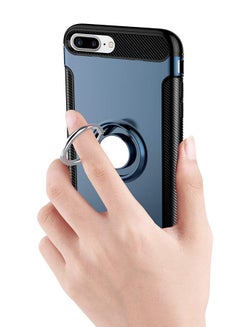 RUMANLE Swivel Ring Case Cover For Apple iPhone 7 Plus/8 Plus Navy Blue/Black  - Image 4
