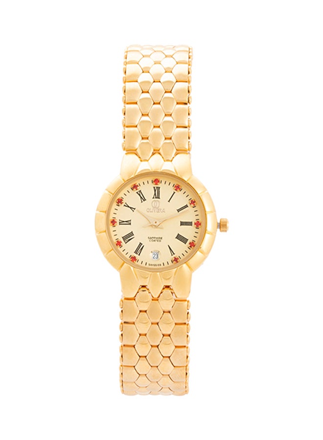 Olivera Women's Stone Studded Analog Watch OLP2490 - Image 1