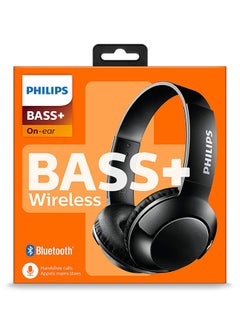 Philips Bass+ Wireless On Ear Headphone With Mic Black  - Image 4