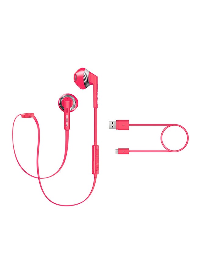 Philips - MyJam Fresh Tones Bluetooth In-Ear Headset With Mic Pink - Image 1