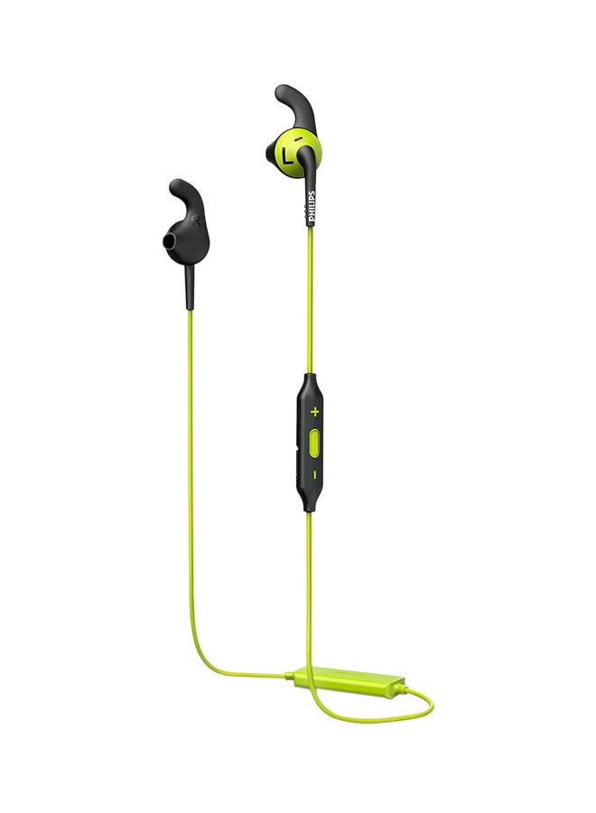 سماعة أذن داخلية أكشن فيت بخاصية البلوتوث كربون لايم/أسود