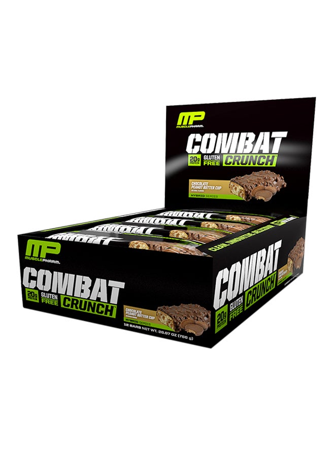 MusclePharm 12-Piece Combat Crunch Bar - Chocolate Peanut Butter Cup 