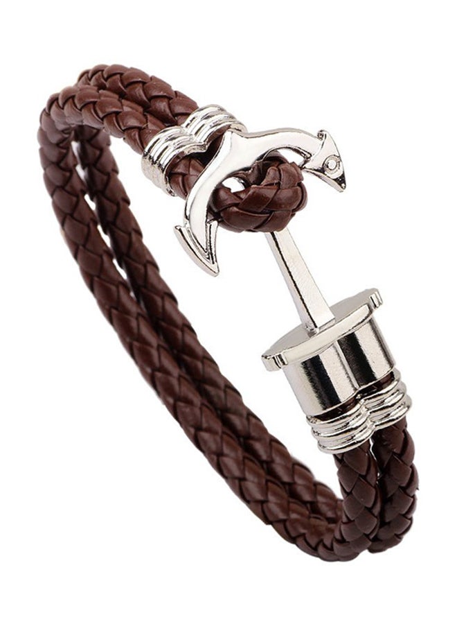 QiaoKai Leather Anchor Bracelet  - Image 1