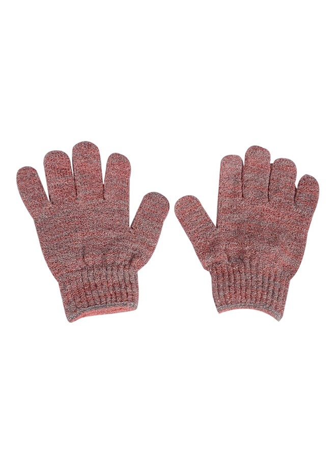 قفازات للكشط وردي/رمادي