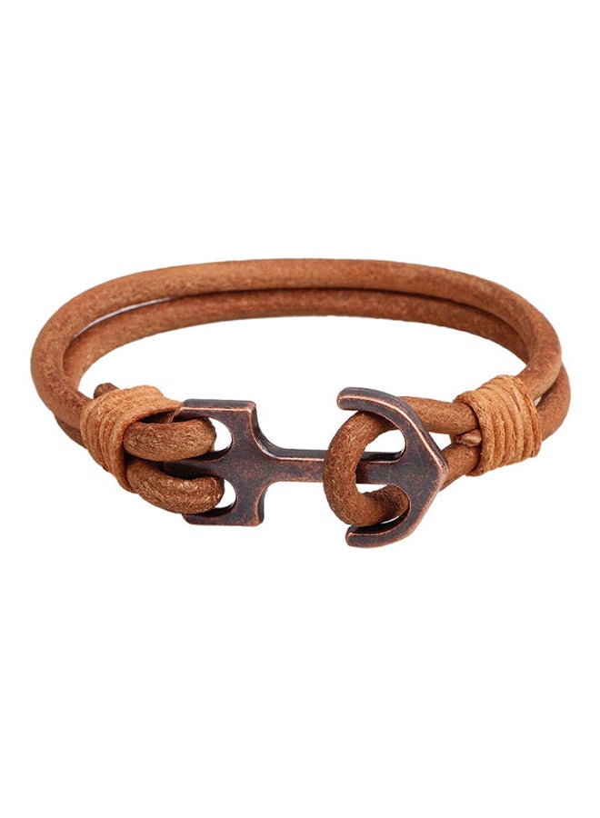 QiaoKai Leather Anchor Bracelet  - Image 1