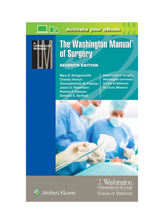 كتاب دليل واشنطن للجراحة غلاف ورقي الإنجليزية - 2-Mar-16