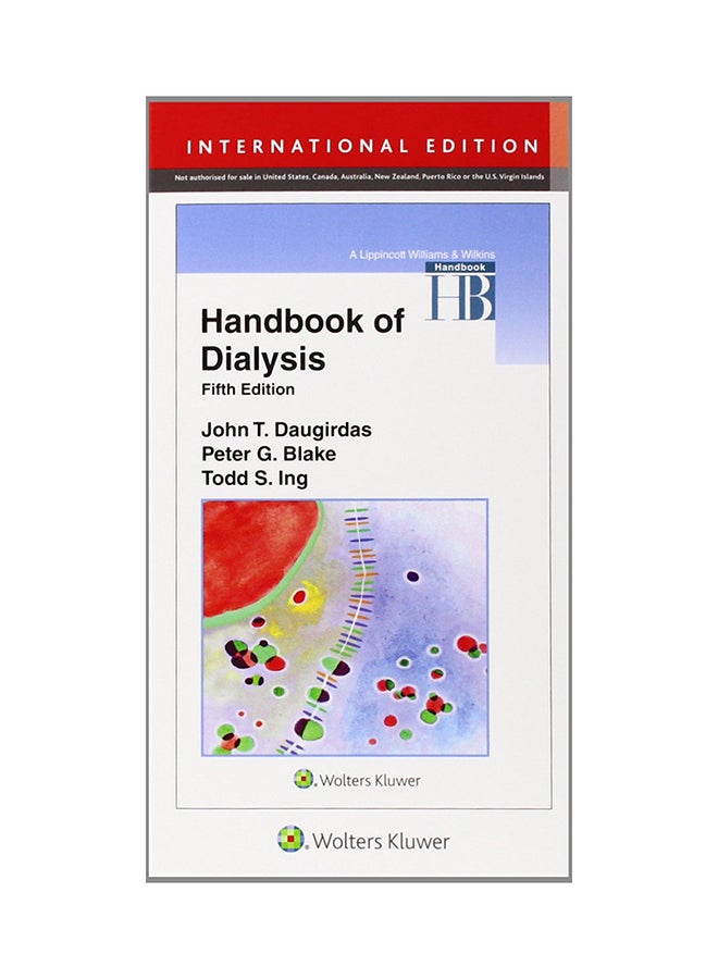 Handbook Of Dialysis Paperback English by John T. Daugirdas - 4-Dec-14