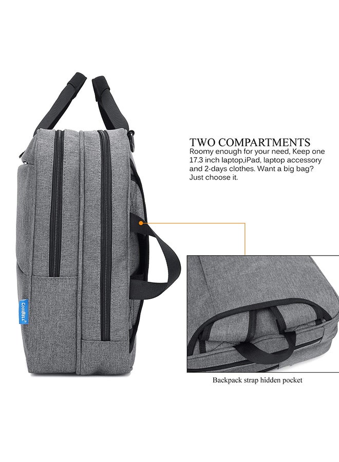 CoolBELL Multi-Functional Laptop Bag Grey - Image 2