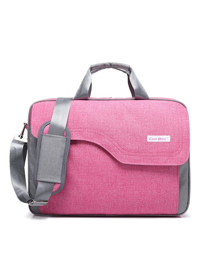 CoolBELL Multicompartment Laptop Bag With Strap Pink - Image 1