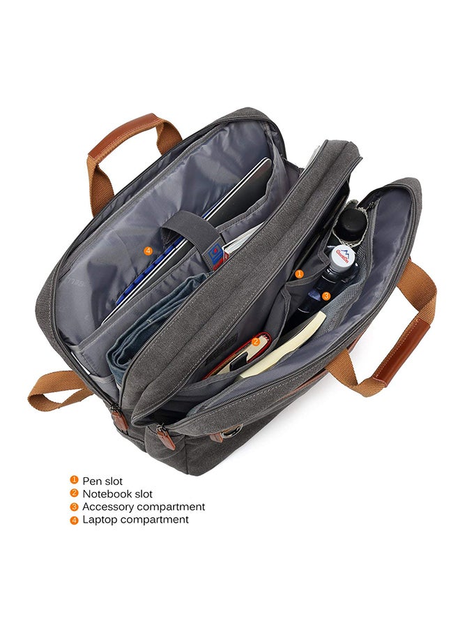 CoolBELL Convertible Multi-Functional Laptop Briefcase Grey - Image 3