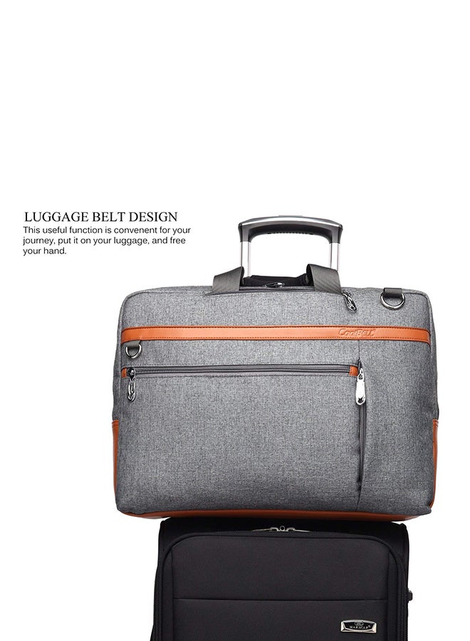 CoolBELL Convertible Multi-Functional Laptop Briefcase Grey - Image 4