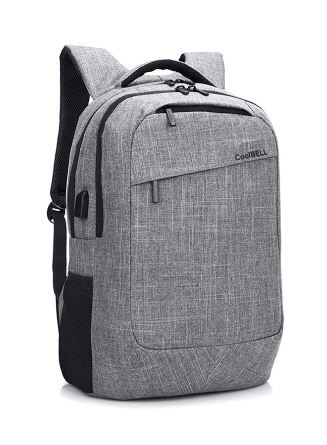 CoolBELL Laptop Backpack With USB Charging Port Grey - Image 1