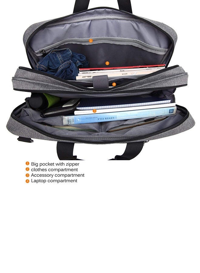 CoolBELL Multi-Functional Laptop Bag Grey - Image 4
