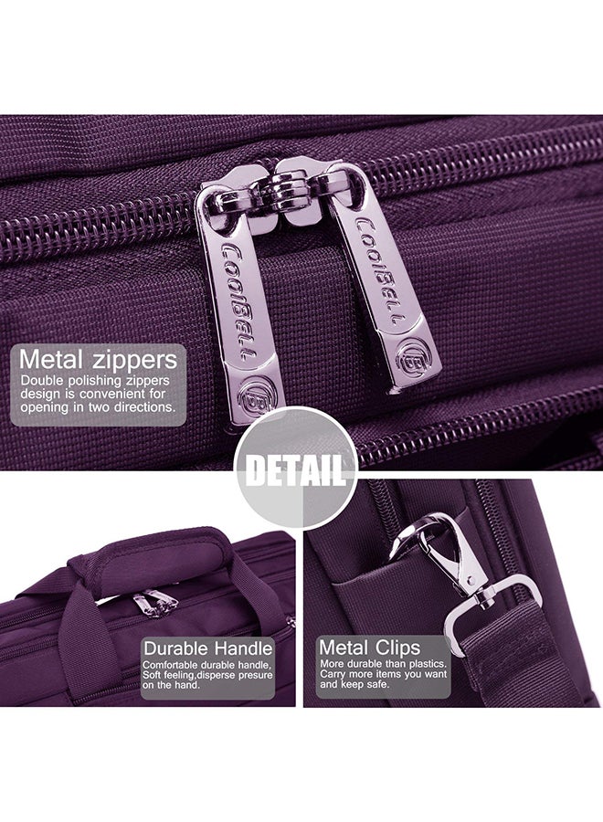 CoolBELL - Convertible Multi-Functional Laptop Briefcase Purple - Image 1