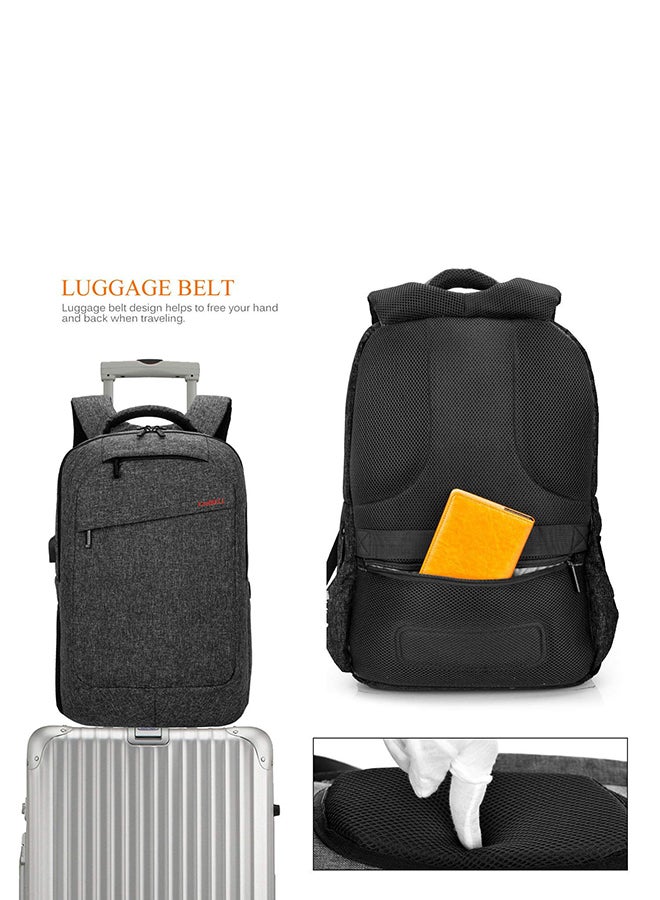 كول بيل حقيبة ظهر للحاسوب المحمول مع منفذ شحن USB أسود  - Image 3