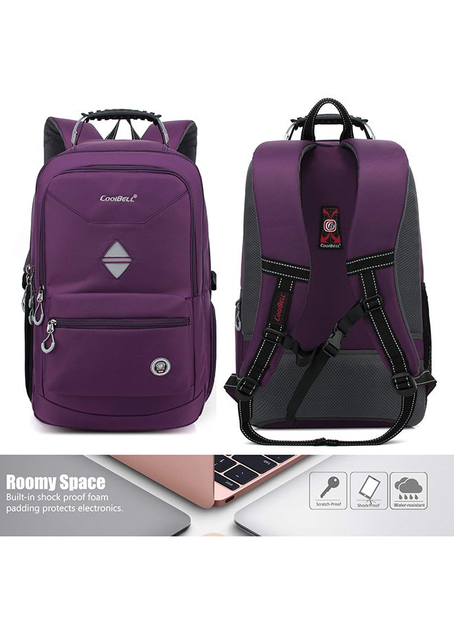 CoolBELL 15.6 Inch Laptop Bag Purple - Image 3