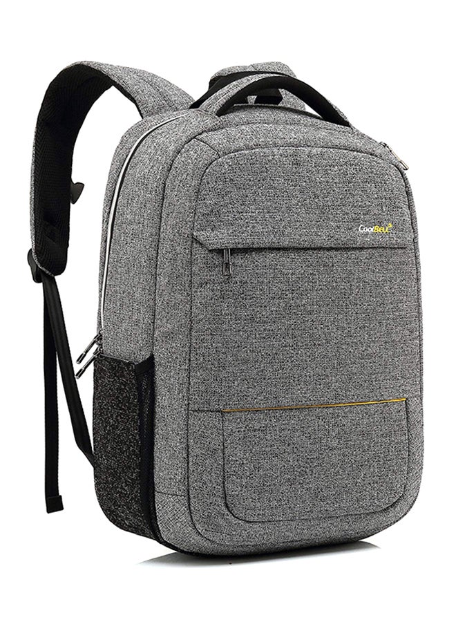 CoolBELL Anti-Theft Water-Resistant Laptop Backpack With USB Charging Port Grey - Image 1